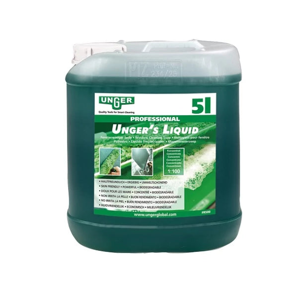 UNGER'S LIQUID Üvegtisztítószer koncentrátum (1:100) 5l | 1x2db /KARTON