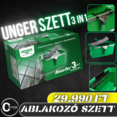 UNGER ErgoTec 3in1 Professzionális Ablaktisztító Szett
