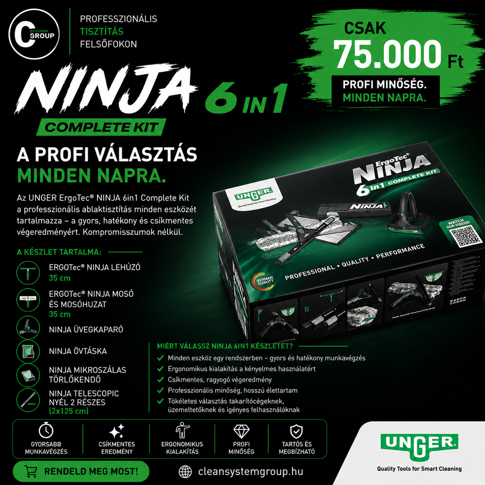 UNGER ErgoTec® NINJA Complete szett - 6in1