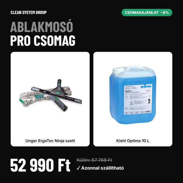 Ablakmosó Pro csomag – Unger Ninja + Kiehl Optima – a csomag tartalma