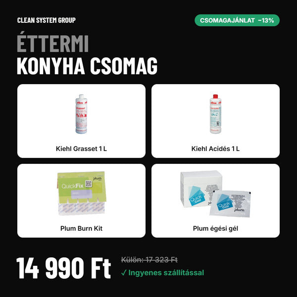 Éttermi konyha csomag – Kiehl + Plum – a csomag tartalma
