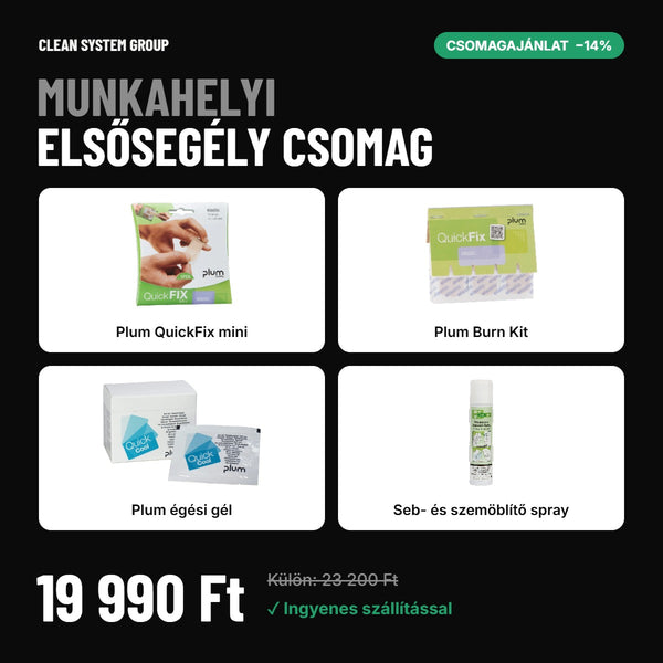 Munkahelyi elsősegély csomag – Plum – a csomag tartalma