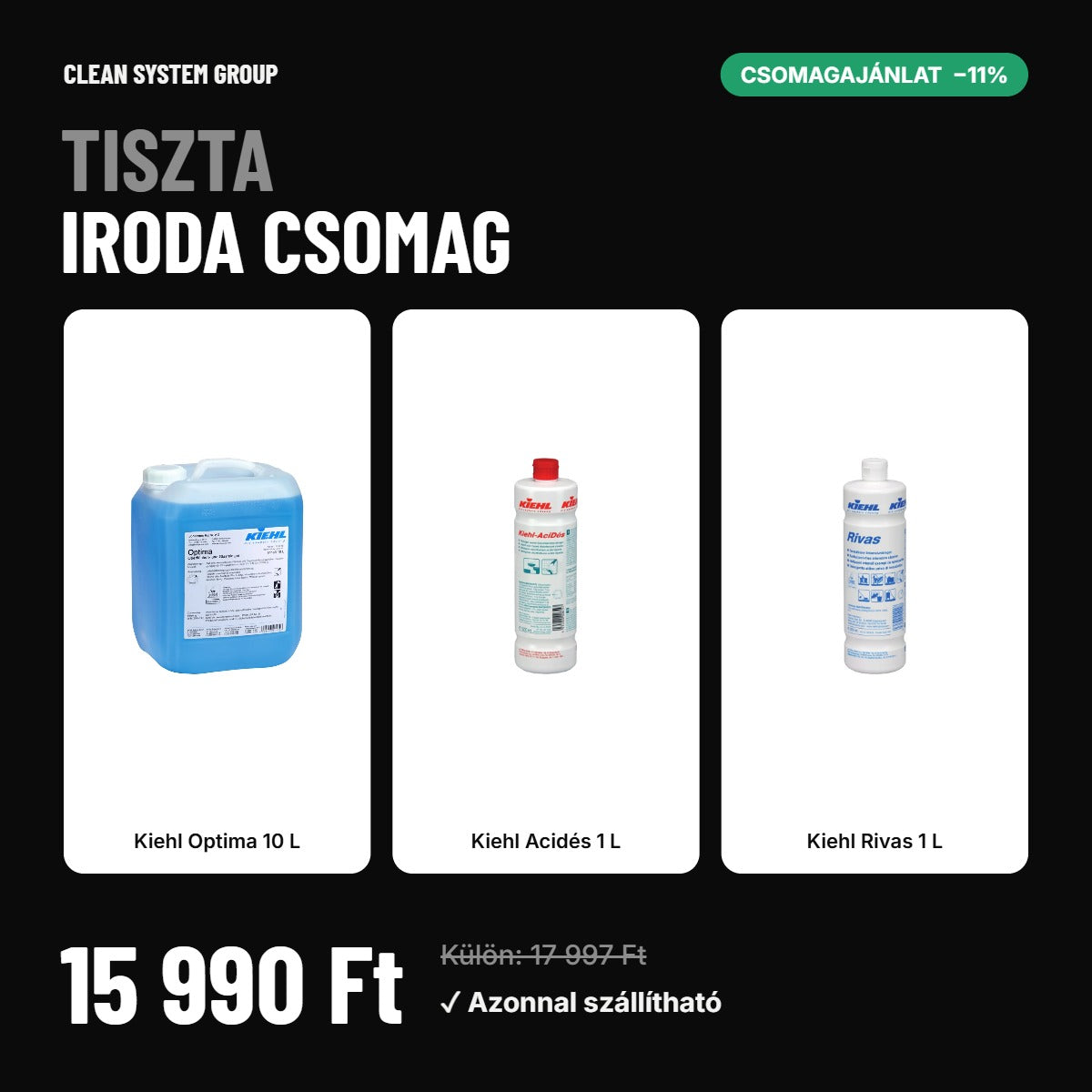 Tiszta iroda csomag – Kiehl – a csomag tartalma